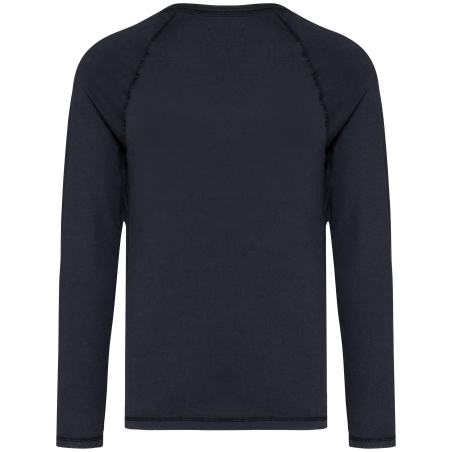 T-shirt raglan manches longues écoresponsable Gris Native Spirit – vue 2
