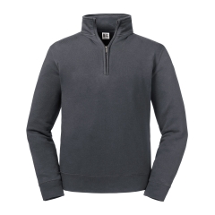 Sweat Col 1/4 Zip Authentic Gris Russell – Personnalisé