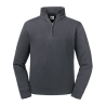 Sweat Col 1/4 Zip Authentic Gris Russell – Personnalisé