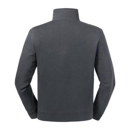 Sweat Col 1/4 Zip Authentic Gris Russell – Personnalisé – vue 2