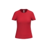 T-shirt femme Rouge coupe droite col rond iDeal Basic Brand