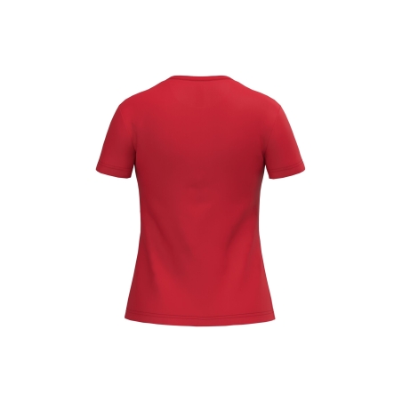 T-shirt femme Rouge coupe droite col rond iDeal Basic Brand – vue 2