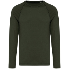 T-shirt raglan manches longues écoresponsable Vert Khaki Native Spirit