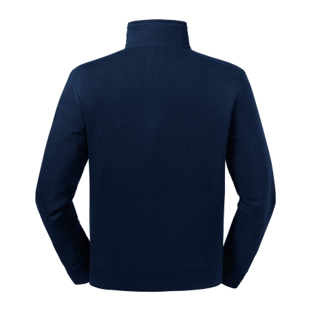 Sweat Col 1/4 Zip Marine Russell Authentic – 280 g/m² – vue 2