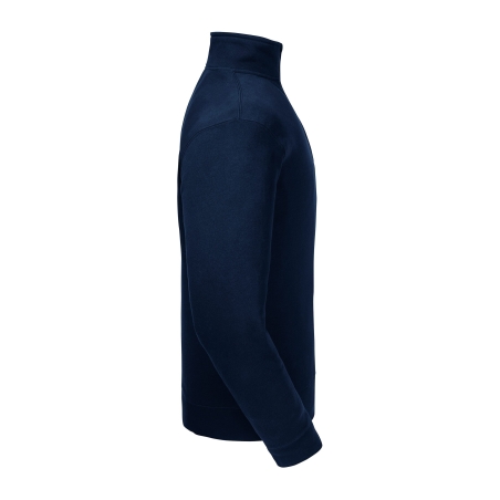 Sweat Col 1/4 Zip Marine Russell Authentic – 280 g/m² – vue 3