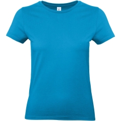T-shirt femme coupe droite bleu atoll 185 g/m² B&C E190