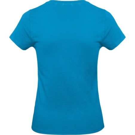 T-shirt femme coupe droite bleu atoll 185 g/m² B&C E190 – vue 2