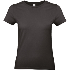 T-shirt femme col rond Noir 185 g/m² B&C E190