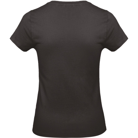 T-shirt femme col rond Noir 185 g/m² B&C E190 – vue 2