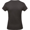T-shirt femme col rond Noir 185 g/m² B&C E190 – vue 2