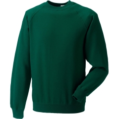 Sweat-shirt col rond Classic Vert Bottle Green Russell