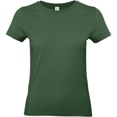 T-shirt femme coton vert bouteille 185 g/m² B&C E190