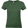 T-shirt femme coton vert bouteille 185 g/m² B&C E190