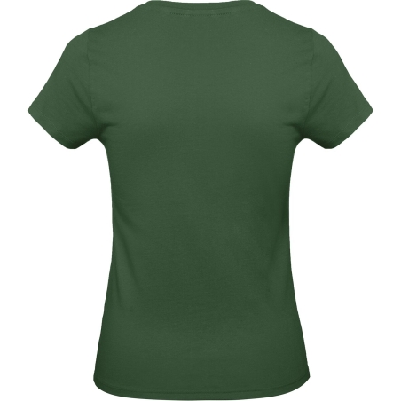 T-shirt femme coton vert bouteille 185 g/m² B&C E190 – vue 2