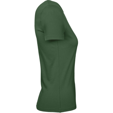 T-shirt femme coton vert bouteille 185 g/m² B&C E190 – vue 3