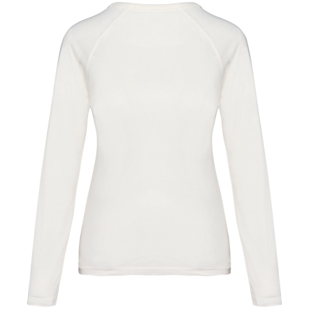 T-shirt raglan manches longues écoresponsable femme Blanc Native Spirit – vue 2
