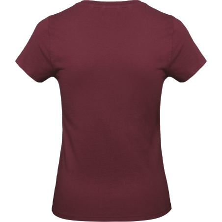 T-shirt femme bordeaux 185 g/m² E190 – B&C – vue 2