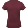 T-shirt femme bordeaux 185 g/m² E190 – B&C – vue 2