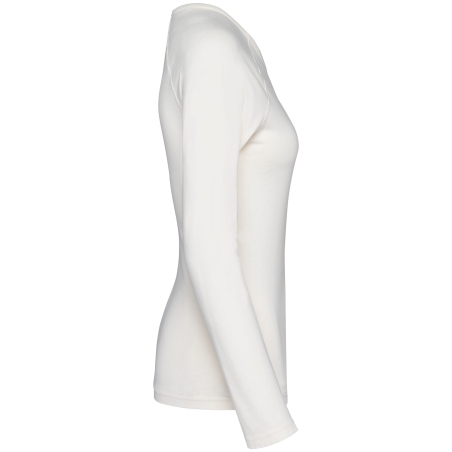 T-shirt raglan manches longues écoresponsable femme Blanc Native Spirit – vue 3