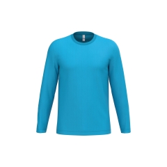 T-shirt unisexe manches longues Bleu Atoll iDeal Basic Brand