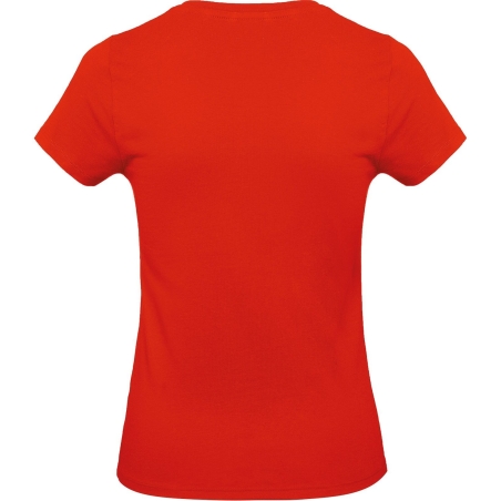 T-shirt femme Rouge 185 g/m² B&C E190 – Coton ring-spun – vue 2