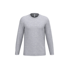 T-shirt manches longues Gris Oxford unisexe iDeal Basic Brand