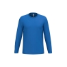T-shirt bleu unisexe manches longues iDeal Basic Brand 145 g/m²
