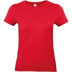 T-shirt femme Rouge 185 g/m² B&C E190 – Coton ring-spun (CGTW04T)