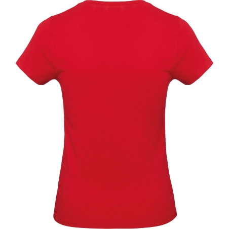 T-shirt femme Rouge 185 g/m² B&C E190 – Coton ring-spun (CGTW04T) – vue 2