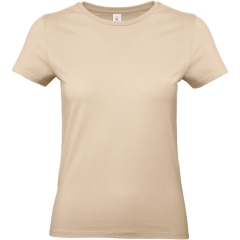 T-shirt femme beige 185 g/m² E190 B&C – Coton ring-spun
