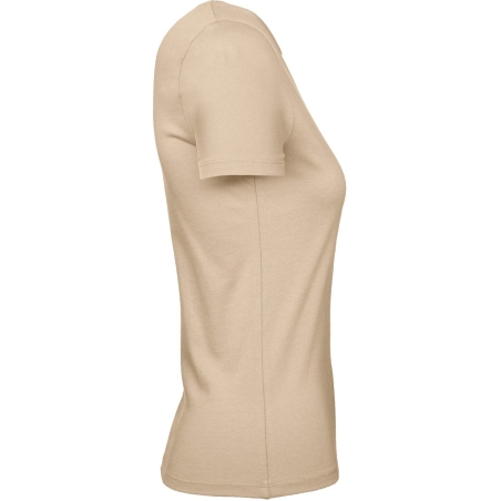 T-shirt femme beige 185 g/m² E190 B&C – Coton ring-spun – vue 3