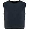 T-shirt crop sans manche écoresponsable femme Gris Native Spirit