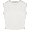T-shirt crop sans manche écoresponsable femme Blanc Ivoire Native Spirit