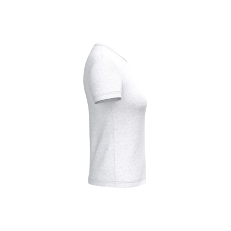 T-shirt femme col rond gris chiné 185 g/m² iDeal Basic Brand – vue 3