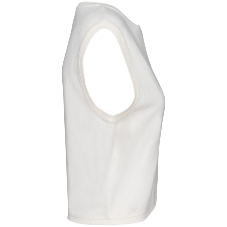 T-shirt crop sans manche écoresponsable femme Blanc Ivoire Native Spirit – vue 3