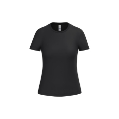T-shirt femme col rond Noir 185 g/m² – iDeal Basic Brand