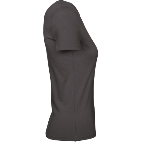 T-shirt femme col rond Used noir 185 g/m² B&C E190 – vue 3