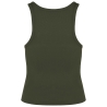 Débardeur écoresponsable côtelé femme Vert Organic Khaki – Native Spirit – vue 2