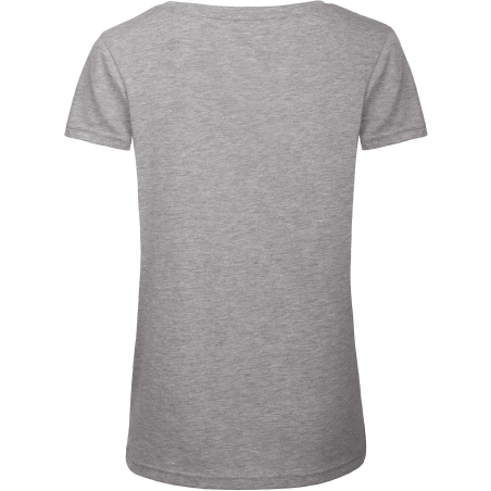 T-shirt Triblend col rond Femme Gris chiné B&C – vue 2