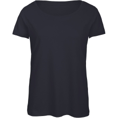 T-shirt Triblend Col Rond Femme Marine B&C – 130 g/m²
