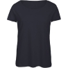 T-shirt Triblend Col Rond Femme Marine B&C – 130 g/m²