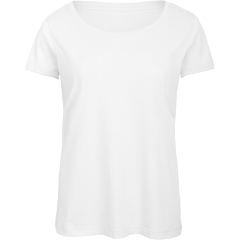 T-shirt Triblend col rond Femme Blanc B&C – 130 g/m²