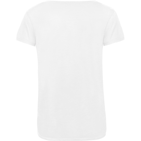 T-shirt Triblend col rond Femme Blanc B&C – 130 g/m² – vue 2