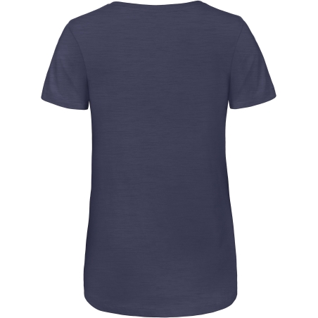 T-shirt Triblend Col V Femme Marine B&C – 130 g/m² – vue 2