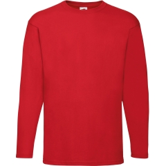 T-shirt manches longues homme Rouge Fruit of the Loom Valueweight