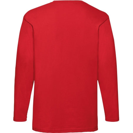 T-shirt manches longues homme Rouge Fruit of the Loom Valueweight – vue 2