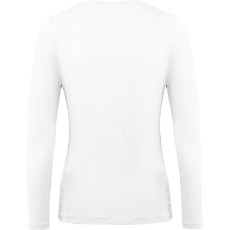 T-shirt bio Inspire femme ML blanc B&C – personnalisé – vue 2