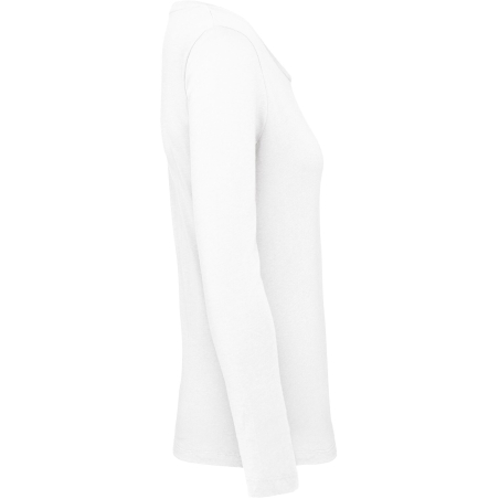 T-shirt bio Inspire femme ML blanc B&C – personnalisé – vue 3