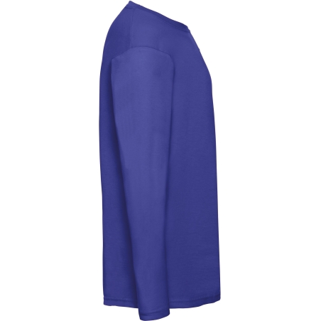 T-shirt manches longues Bleu Royal Valueweight Fruit of the Loom – vue 3