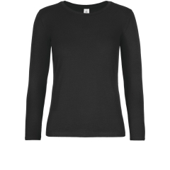 T-shirt manches longues femme Noir 185 g/m² B&C E190